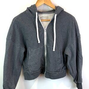 Everlane 100% organic cotton Zip-Up cropped Hoodie size S